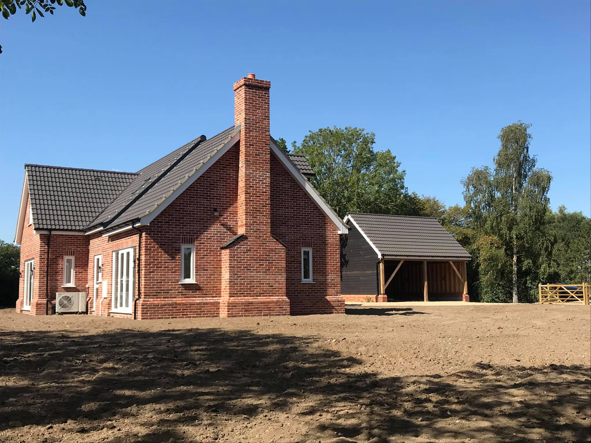 Side view of new build house in Beccles by Gilbert Builders