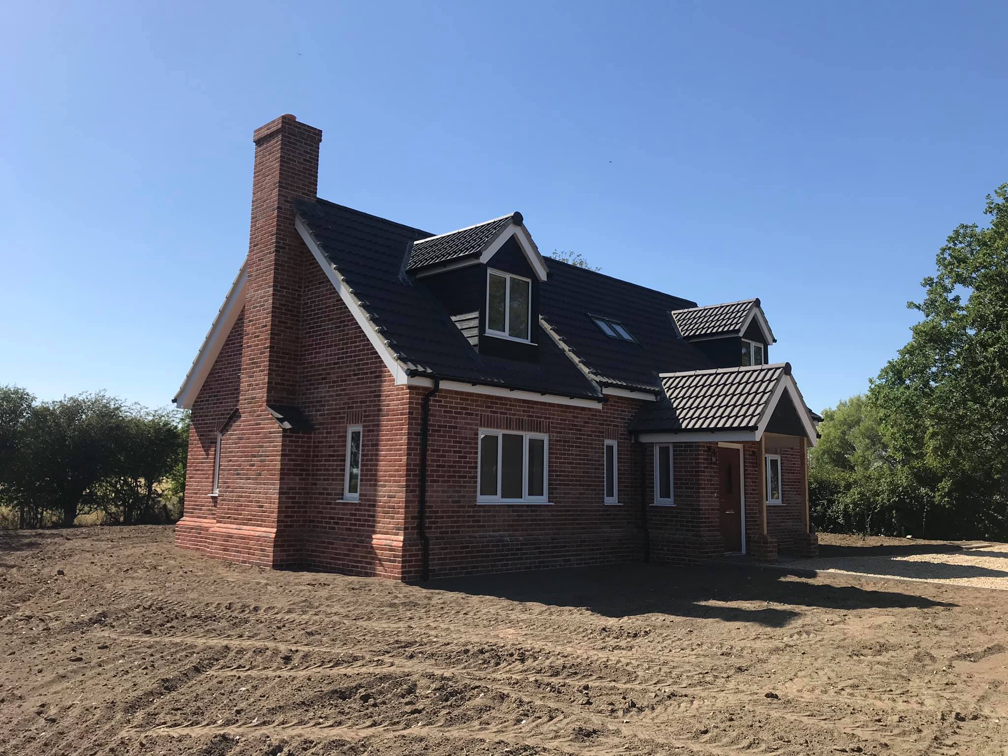 Full view of new build house in Beccles by Gilbert Builders